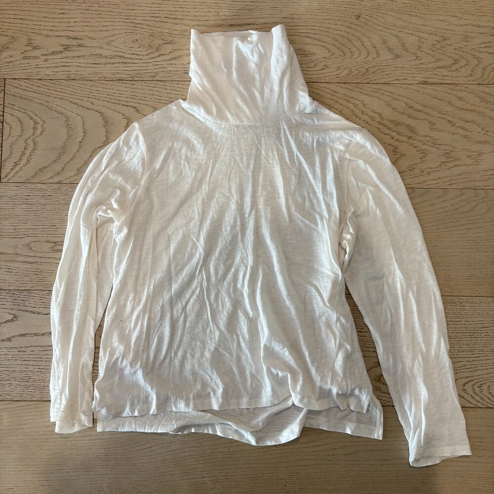 Madewell Whisper Cotton Turtleneck White Chalk